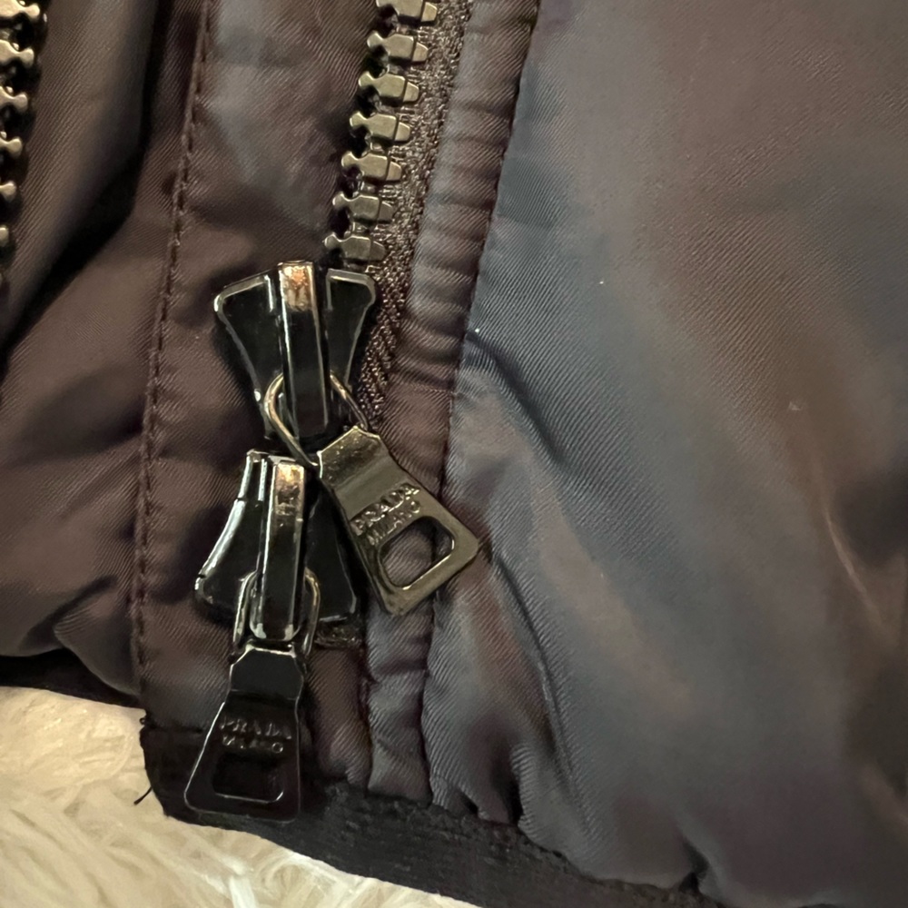 πHPπ PRADA Black Nylon Double Zip Jacket - Size 40/Small - Picture 8 of 15